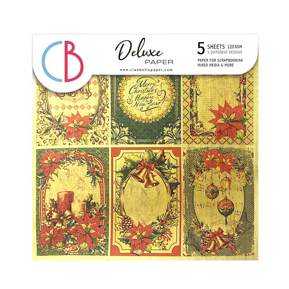 Deluxe The Nutcracker Paper Gold 6"x6" 5/Pkg