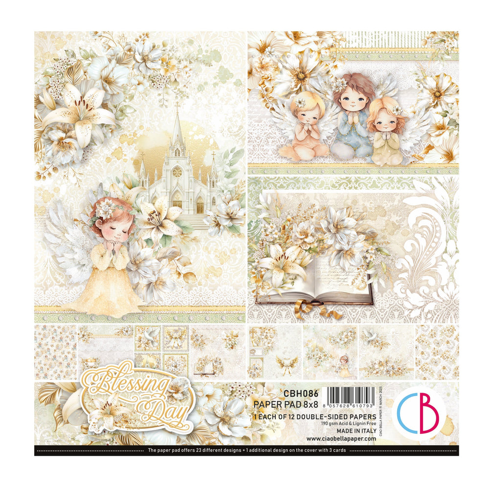Bloc de papier Blessing Day 20,3x20,3cm 12 feuilles/paquet