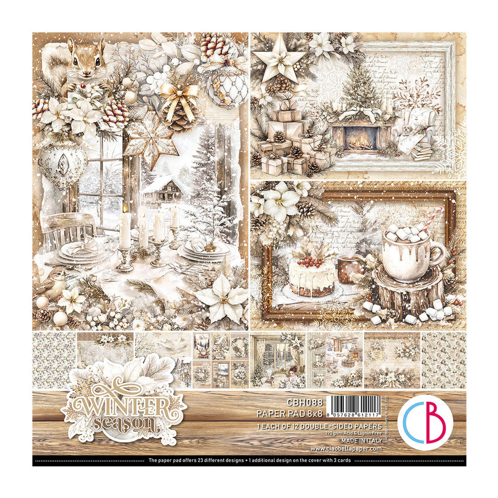 Winter Season Pad 8"x8" 12/Pkg — Ecstasy Crafts