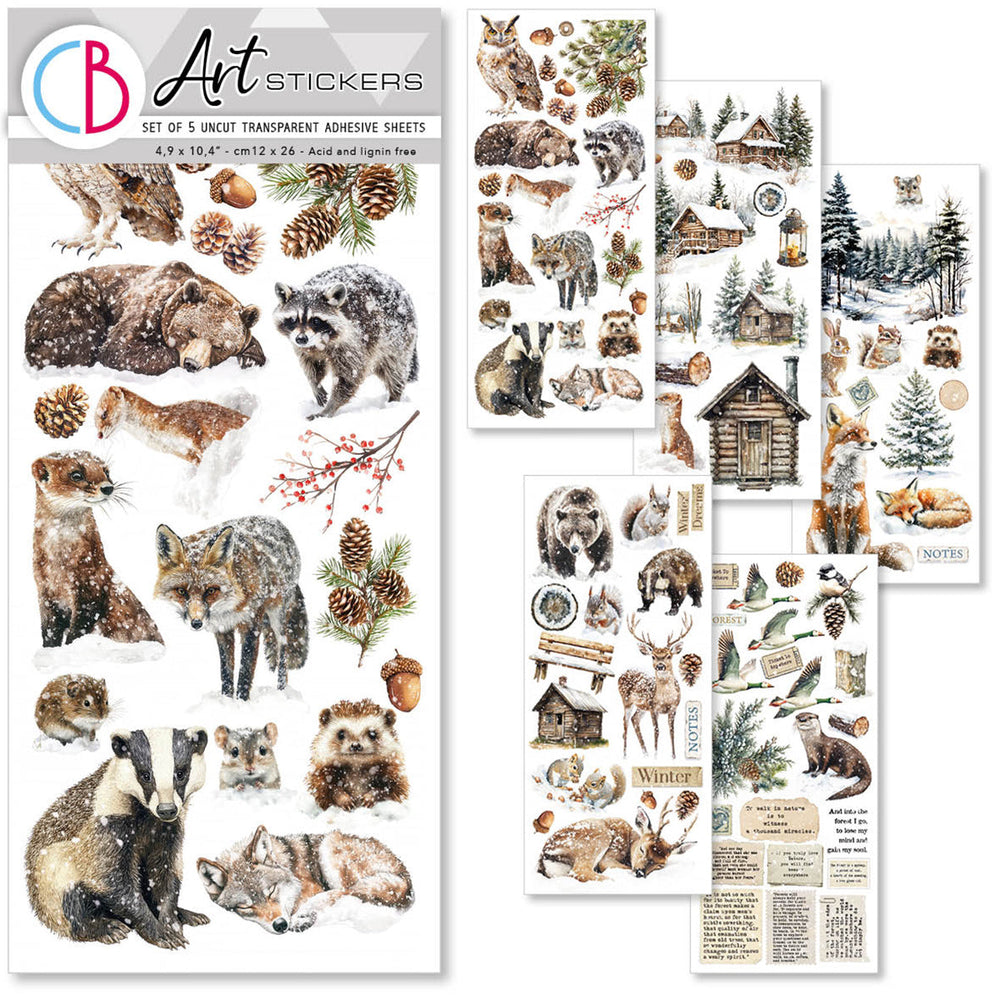 Forest Tales Feuilles adhésives transparentes 5/paquet