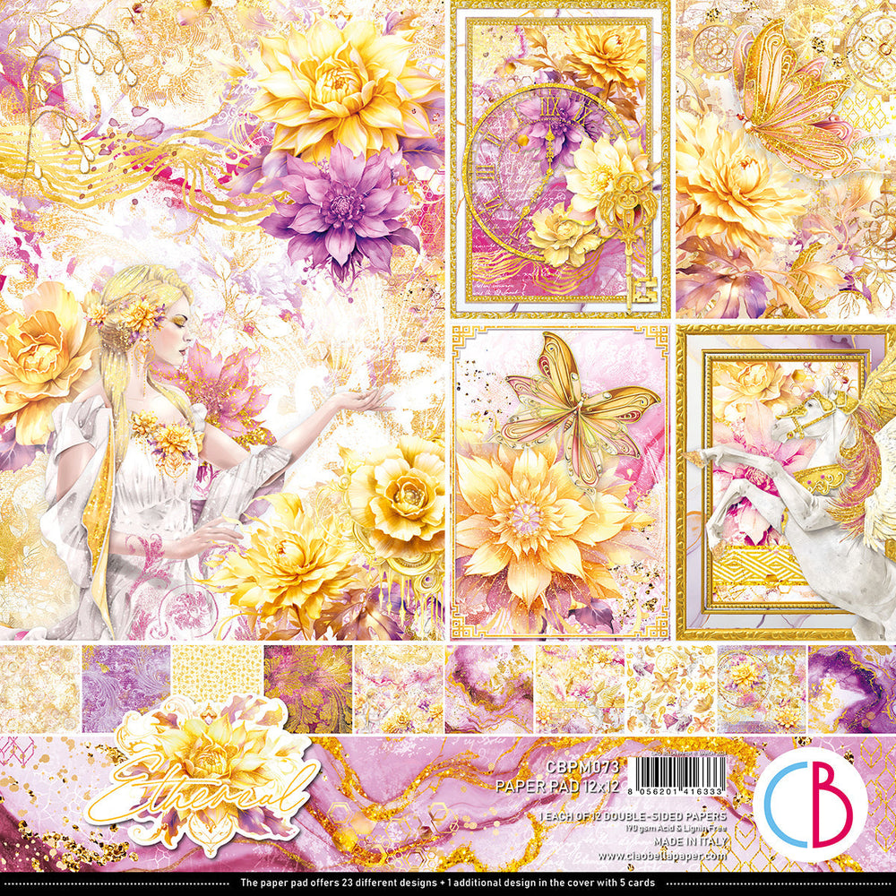 Bloc de papier Ethereal 30,5 x 30,5 cm 12 feuilles/paquet