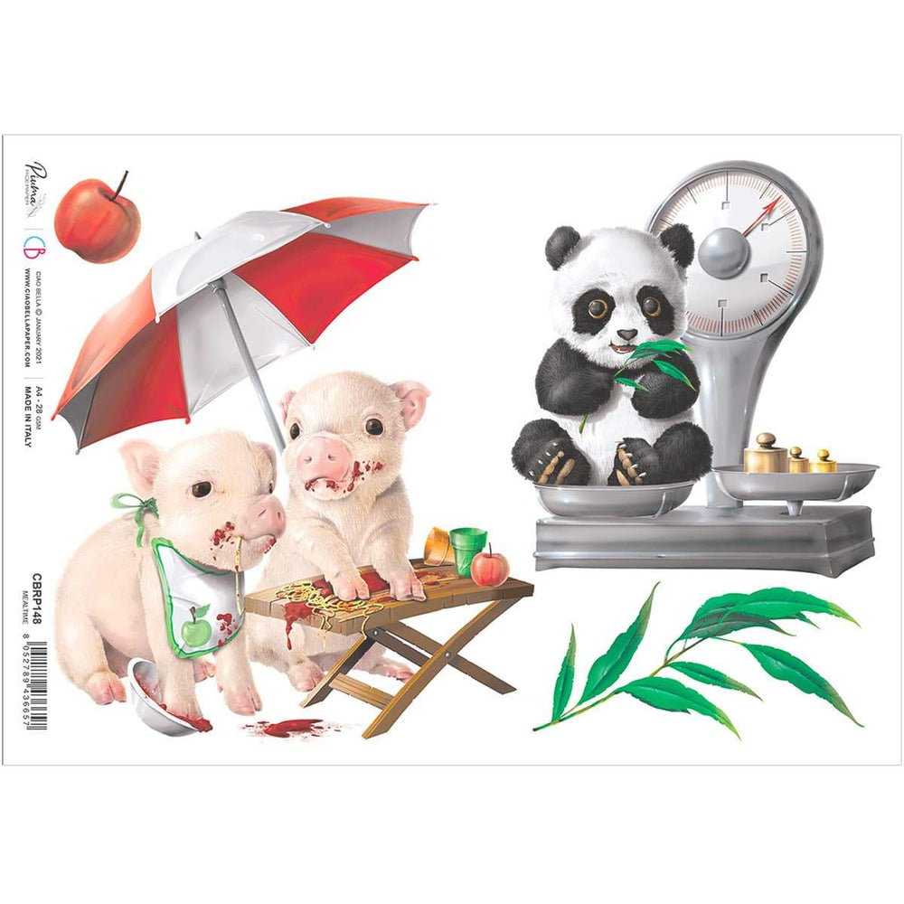 Ciao Bella Rice Paper A4 Mealtime — Ecstasy Crafts