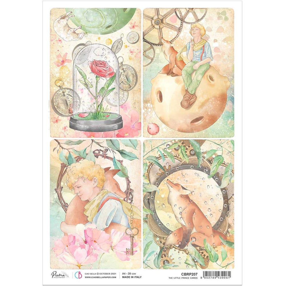 Ciao Bella Papier de riz A4 Le Petit Prince Cartes