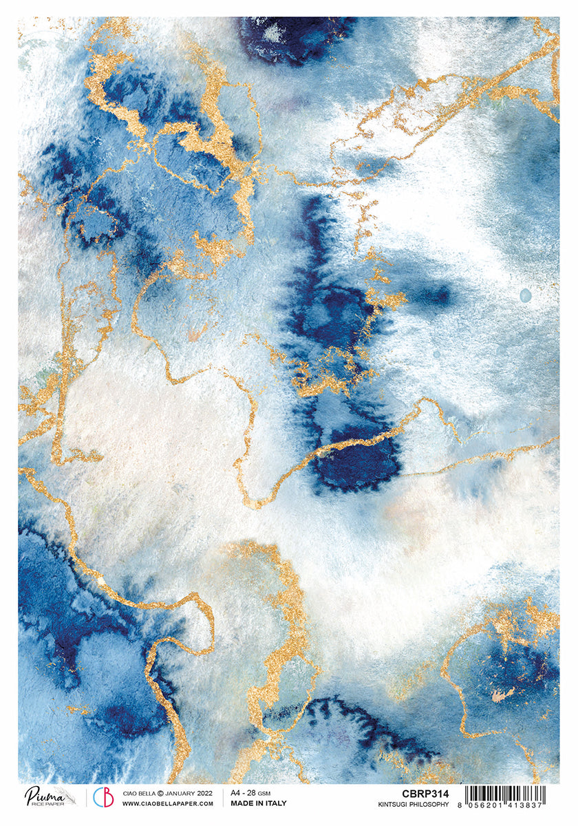 Papier de riz A4 Piuma - Philosophie Kintsugi - 5 Feuilles