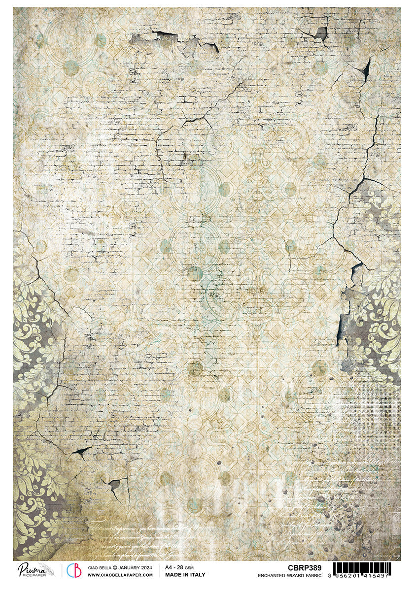 Papier de riz A4 Piuma Tissu de sorcier enchanté - 5 feuilles