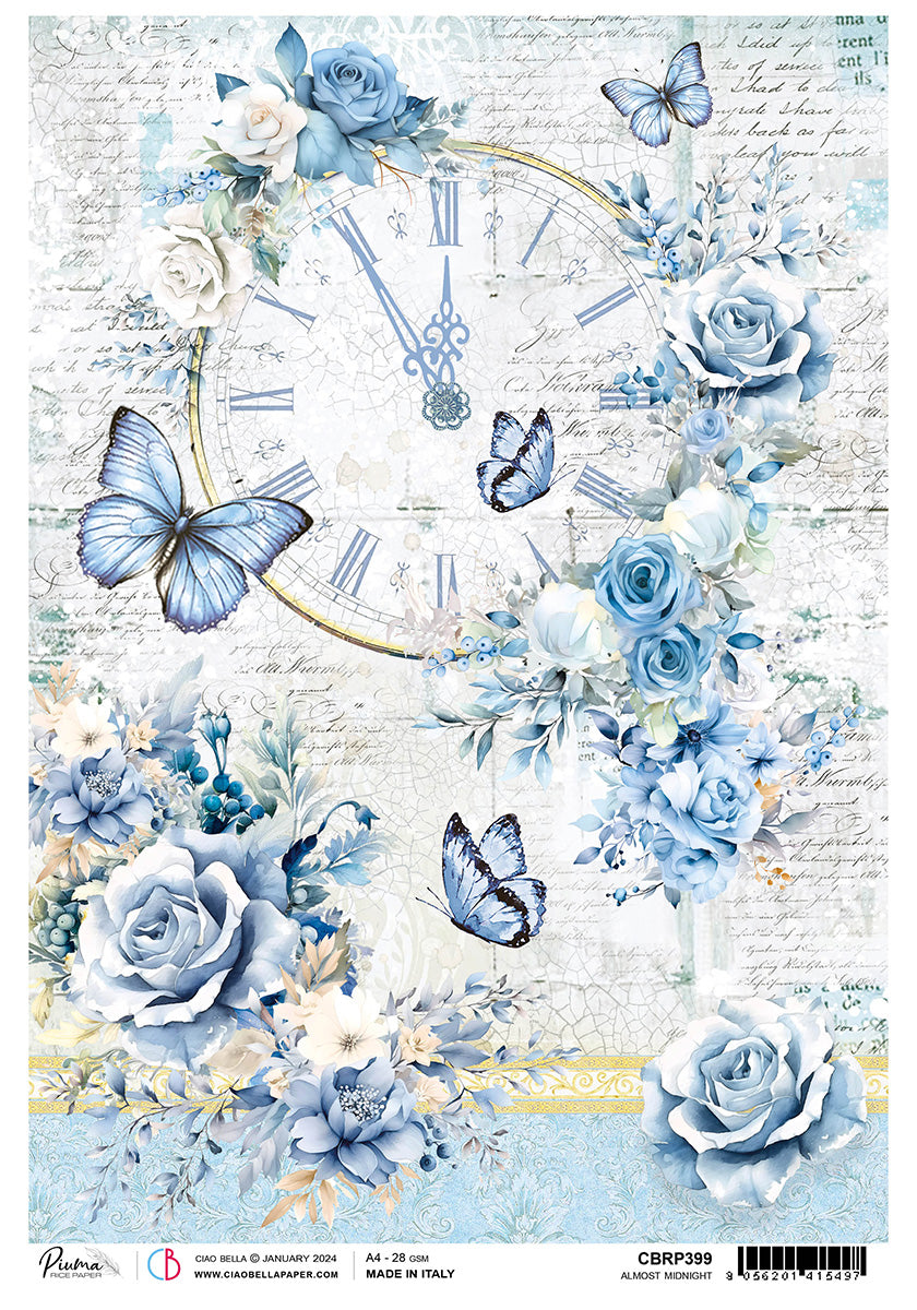 Rice Paper A4 Piuma Almost Midnight - 5 Sheets — Ecstasy Crafts