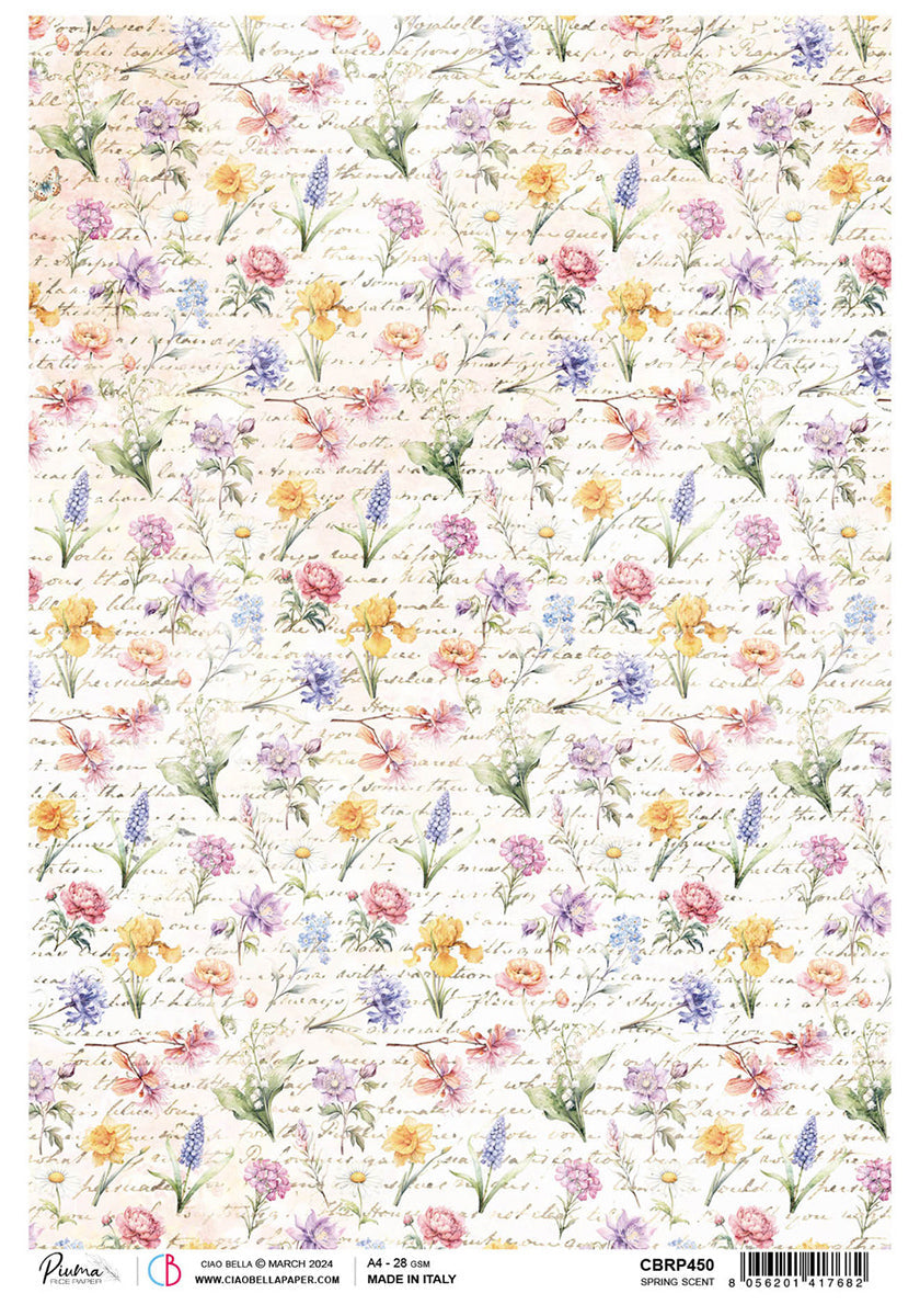 Rice Paper A4 Spring Scent - 5 Sheets — Ecstasy Crafts