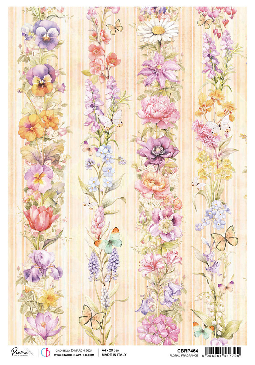 Rice Paper A4 Floral Fragrance - 5 Sheets — Ecstasy Crafts
