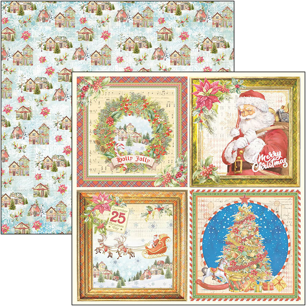 Ciao Bella Dear Santa Patterns Pad 12x12 8/Pkg — Ecstasy Crafts