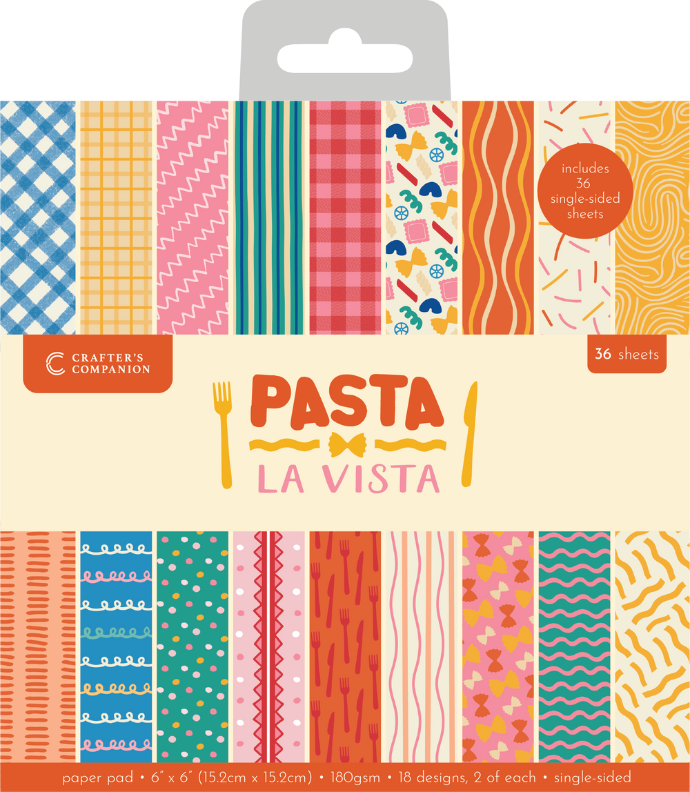 Crafter’s Companion Pasta La Vista 6”x6” Paper Pad