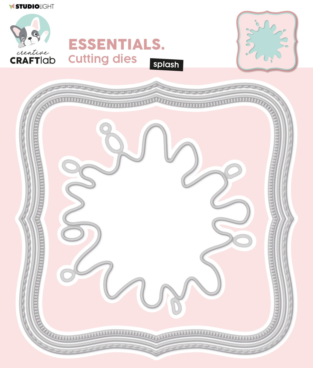 CCL Cutting Die Square Splash Essentials 150x150x1mm 7.87x6.69x0.04 inch 4 PC nr.540