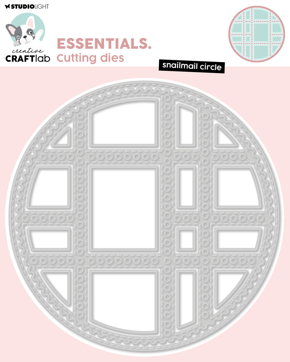 CCL Cutting Die Snailmail Circle Essentials 18 PC