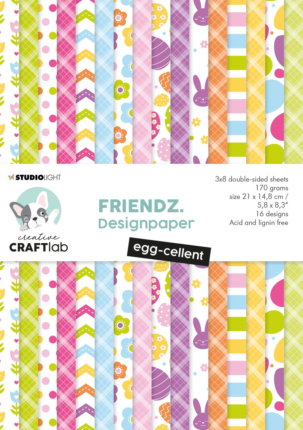 Bloc de papier CCL Egg-celent Friendz 210x148mm 24 feuilles n°83