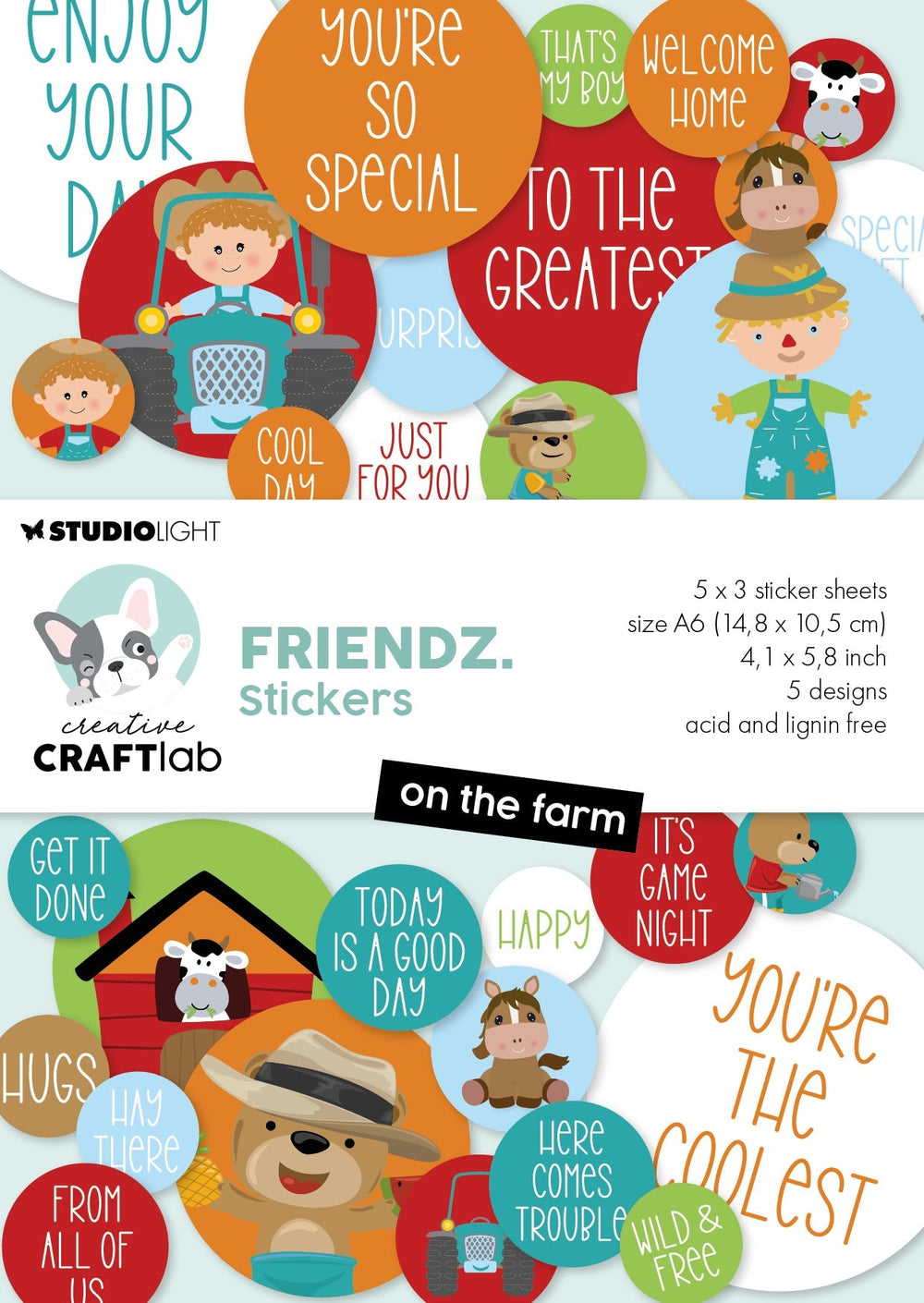 CCL Sticker Paper Pad On The Farm Friendz 15 SH