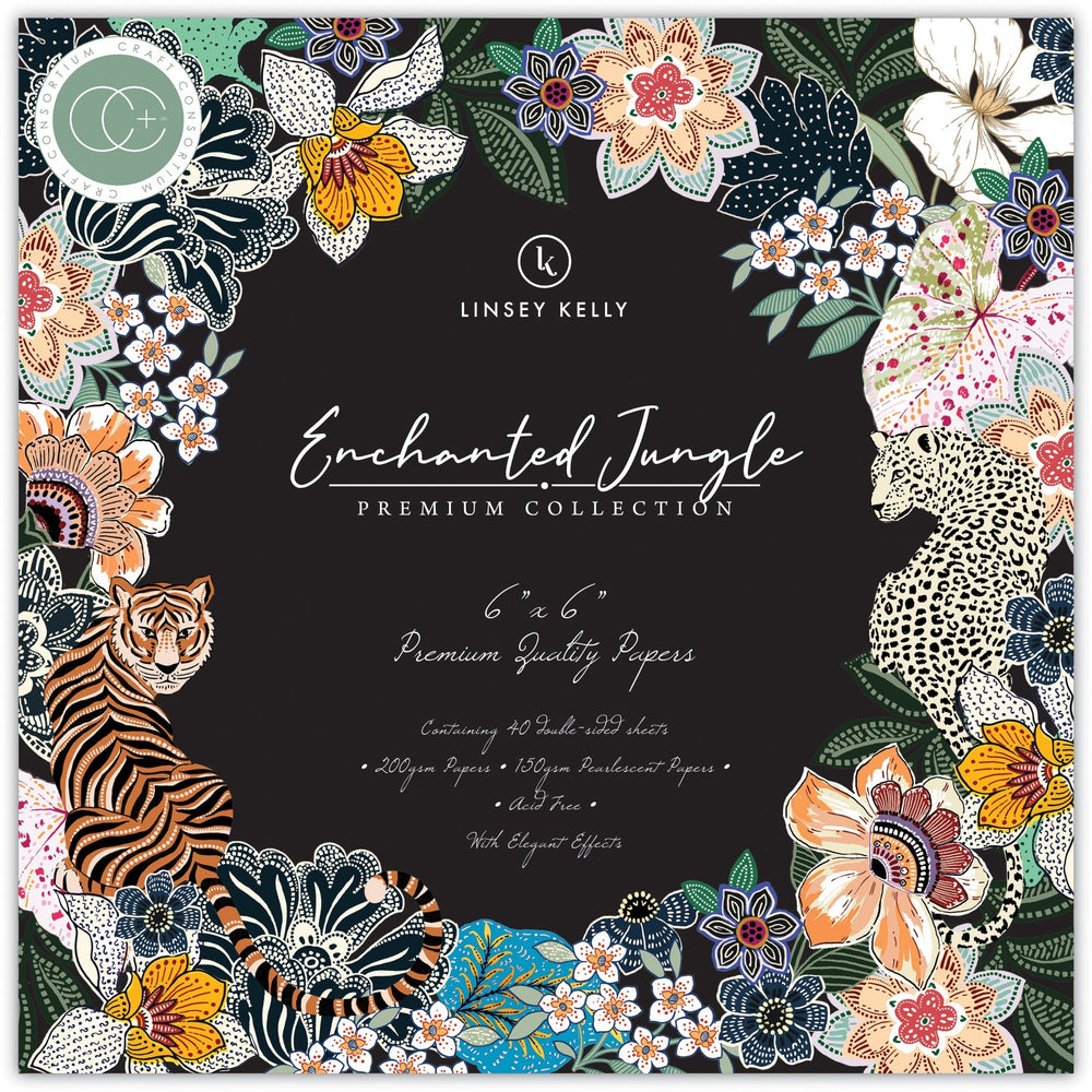 Craft Consortium Enchanted Jungle - Bloc de papier 6x6