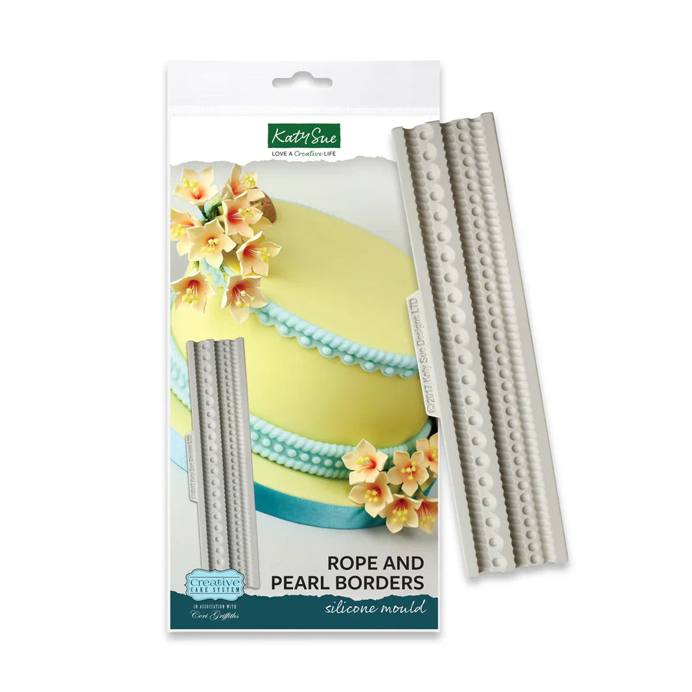 Moule en silicone bordures corde et perles