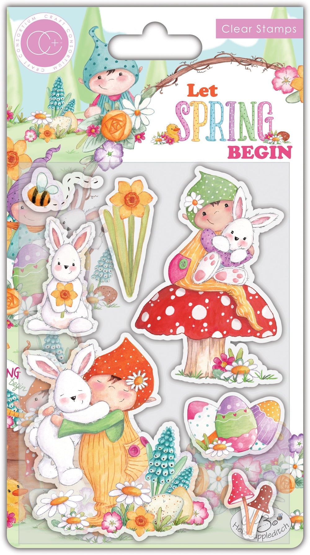 Craft Consortium Let Spring Begin - Stamp Set - Bunny