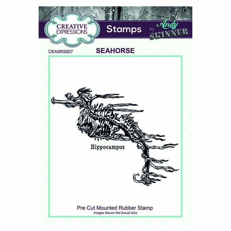 Creative Expressions Pre Cut Rubber Stamp by Andy Skinner Seahorse — Ecstasy Crafts