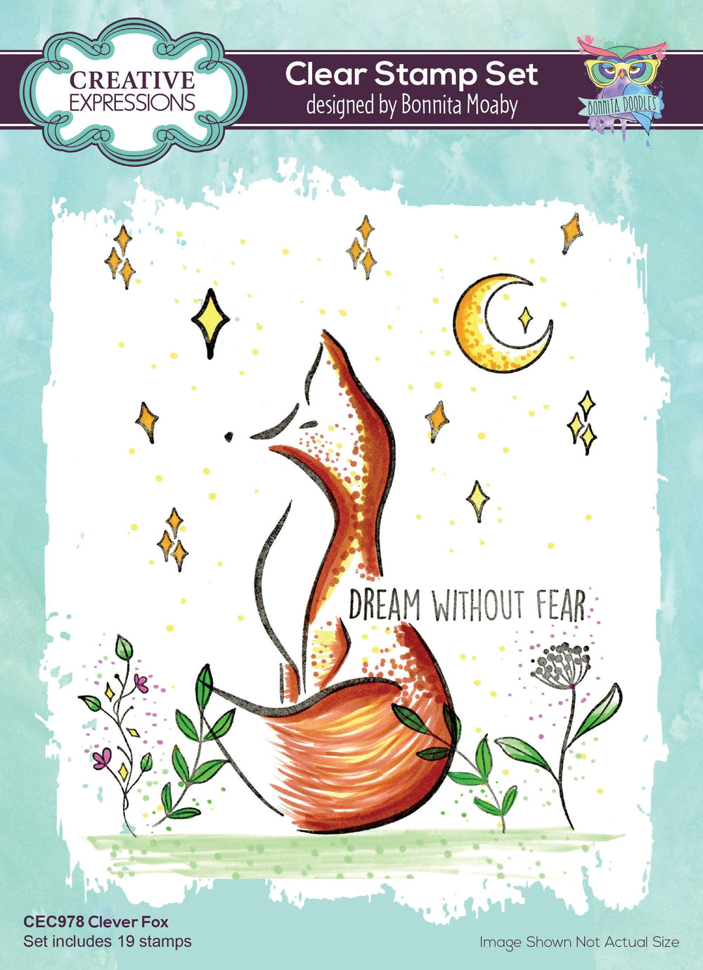 Creative Expressions Bonnita Moaby Clever Fox A5 Clear Stamp Set — Ecstasy Crafts