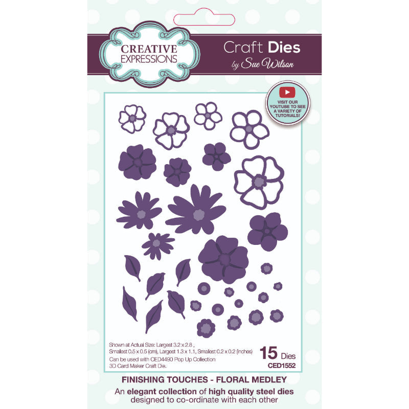 Matrice de découpe Creative Expressions Sue Wilson Finishing Touches Floral Medley