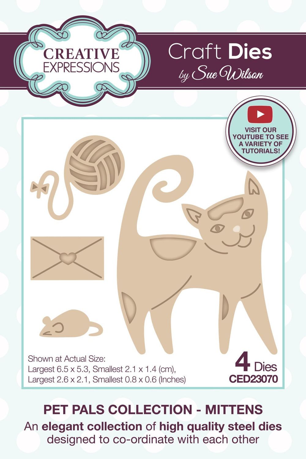 Matrice de découpe Creative Expressions Sue Wilson Pet Pals Mittens