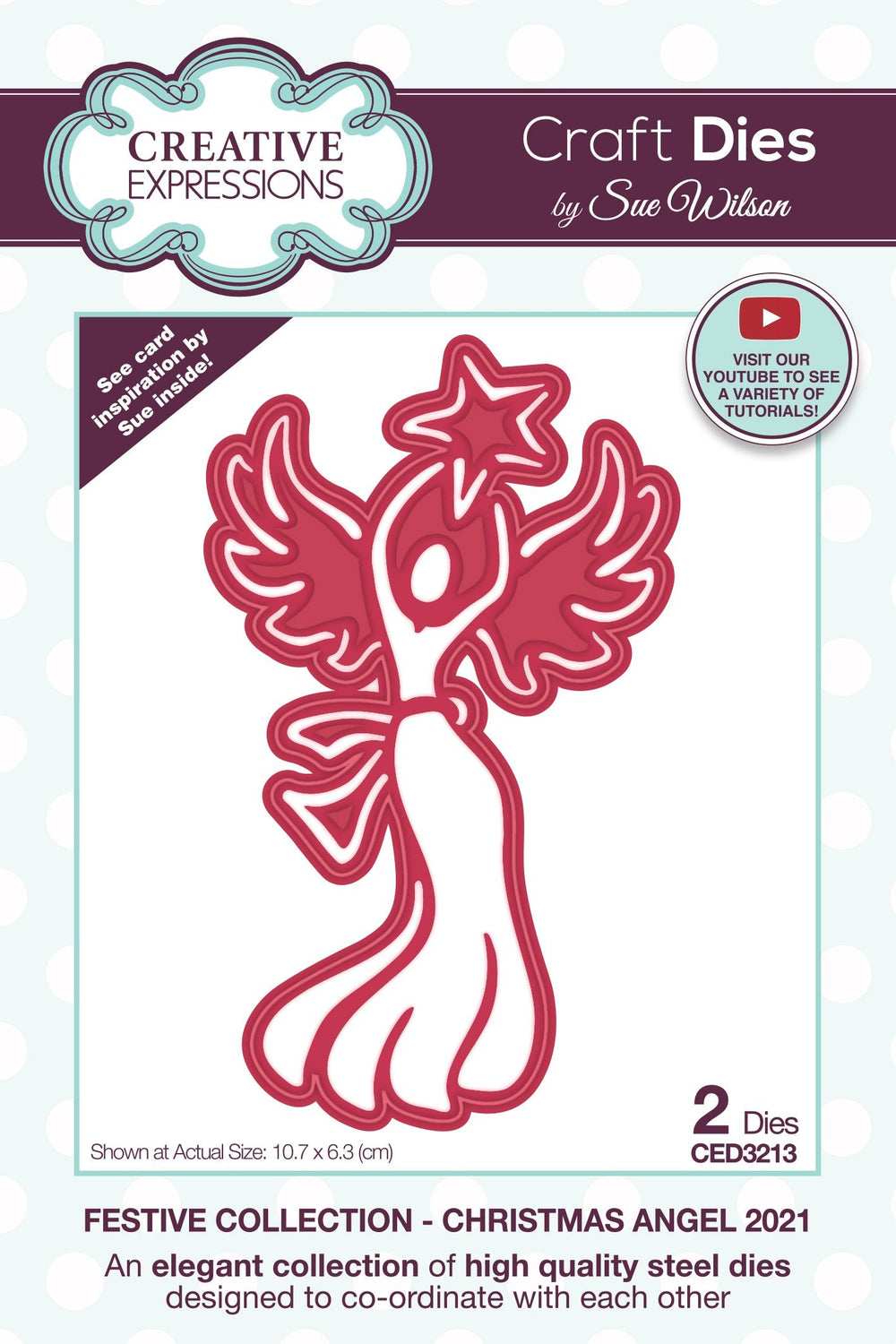 Creative Expressions Sue Wilson Christmas Angel 2021 Craft Die