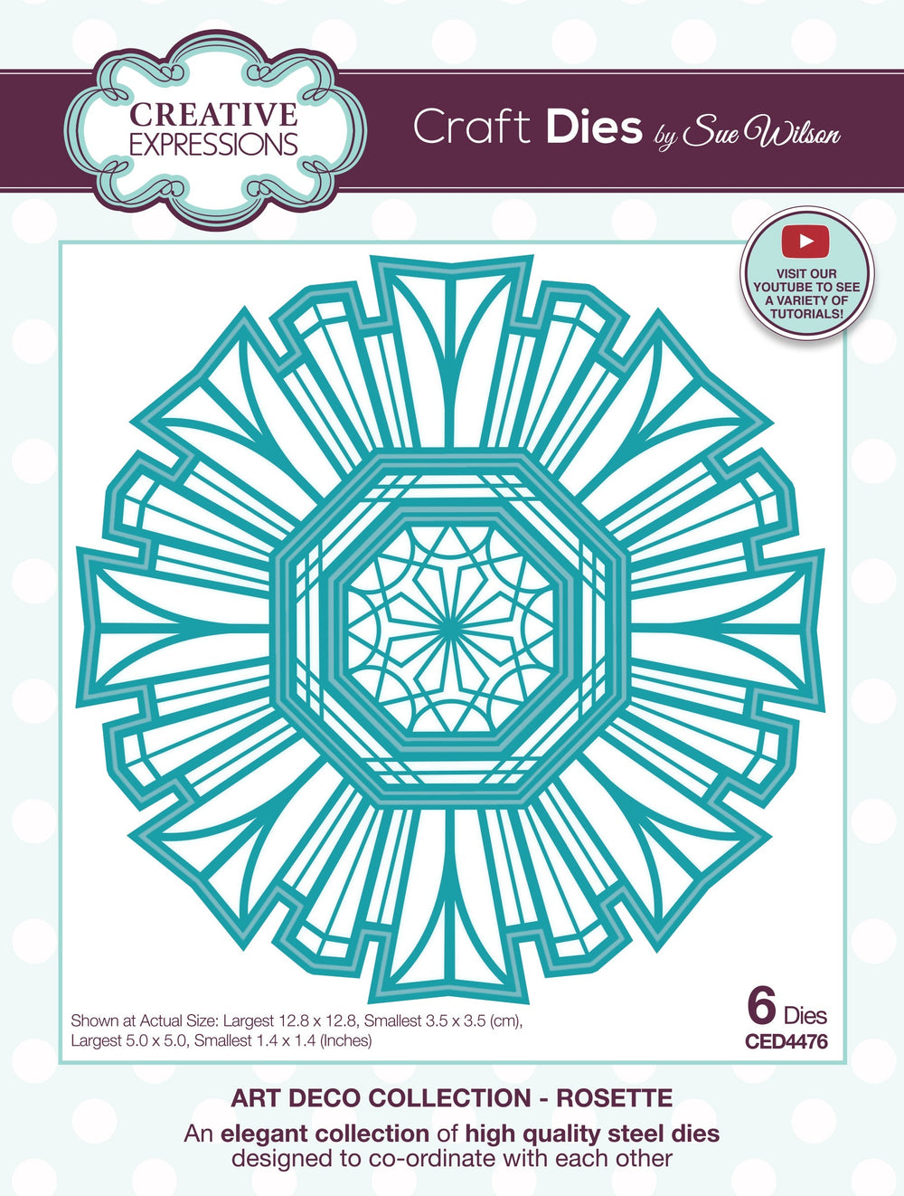Matrice de découpe Rosette Collection Art Déco Sue Wilson Creative Expressions