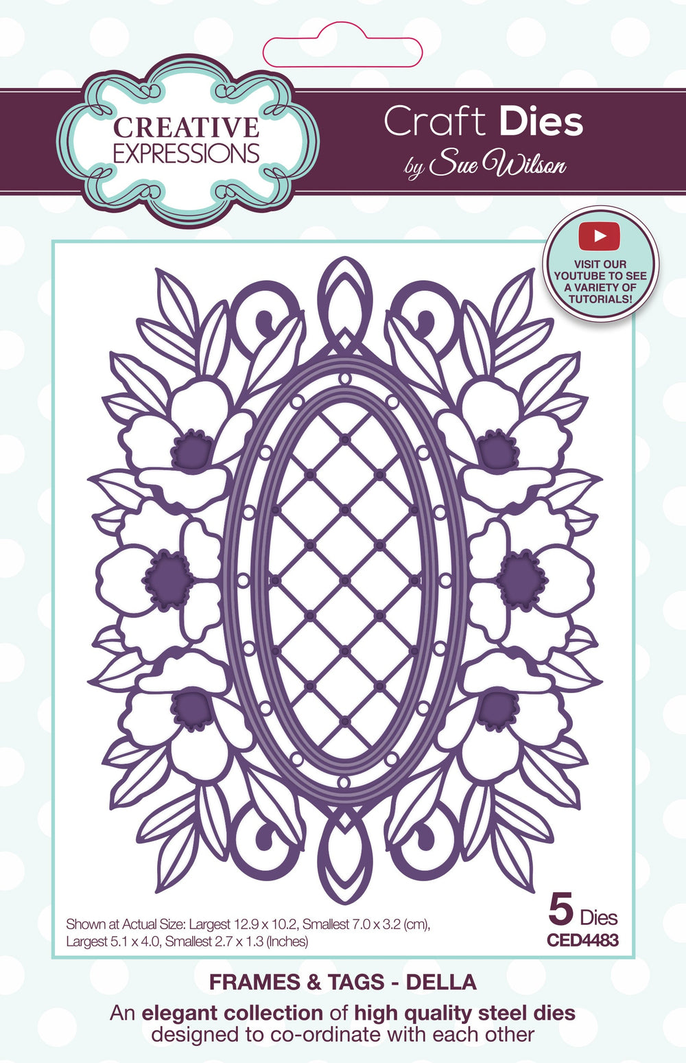 Creative Expressions Sue Wilson Frames & Tags Della Craft Die — Ecstasy Crafts