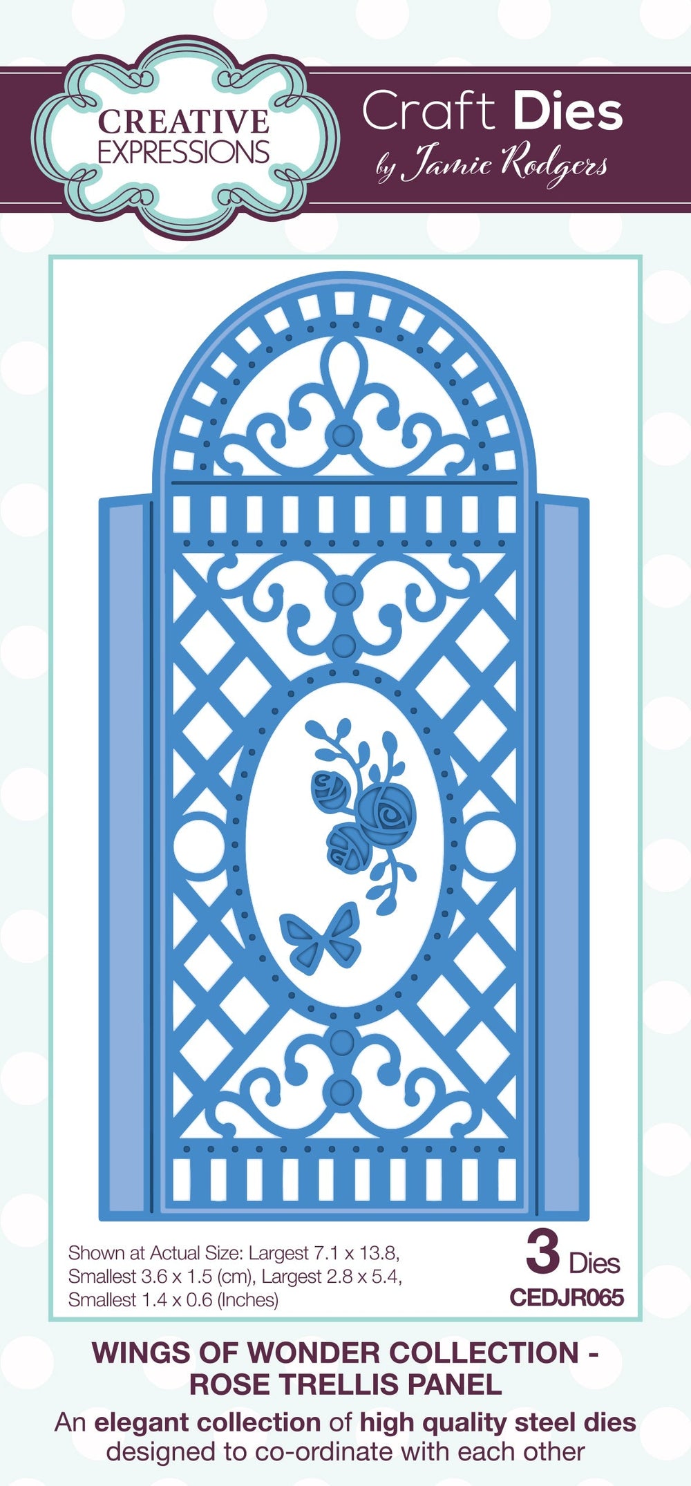 Creative Expressions Matrice de découpe Jamie Rodgers Rose Trellis Panel