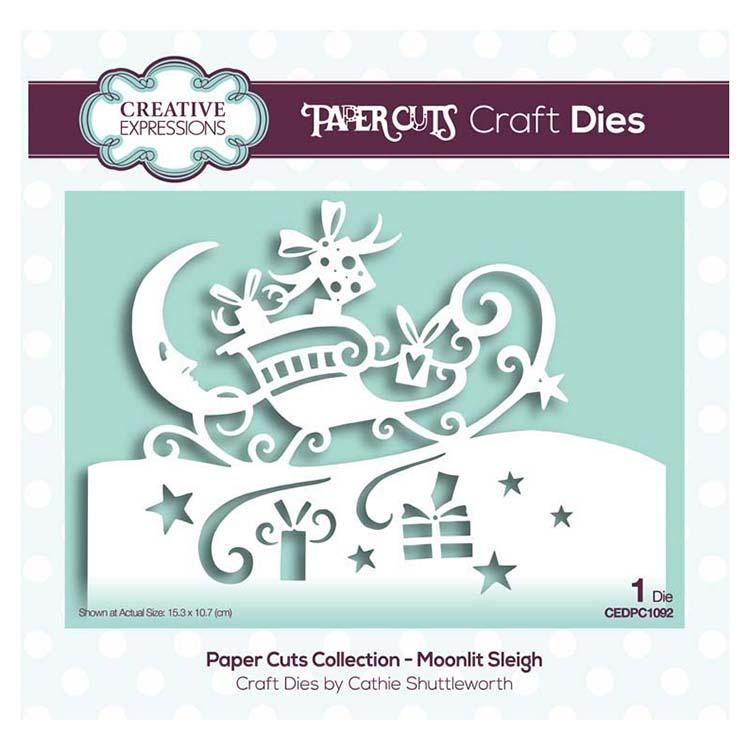 Creative Expressions Collection Paper Cuts - Traîneau au clair de lune
