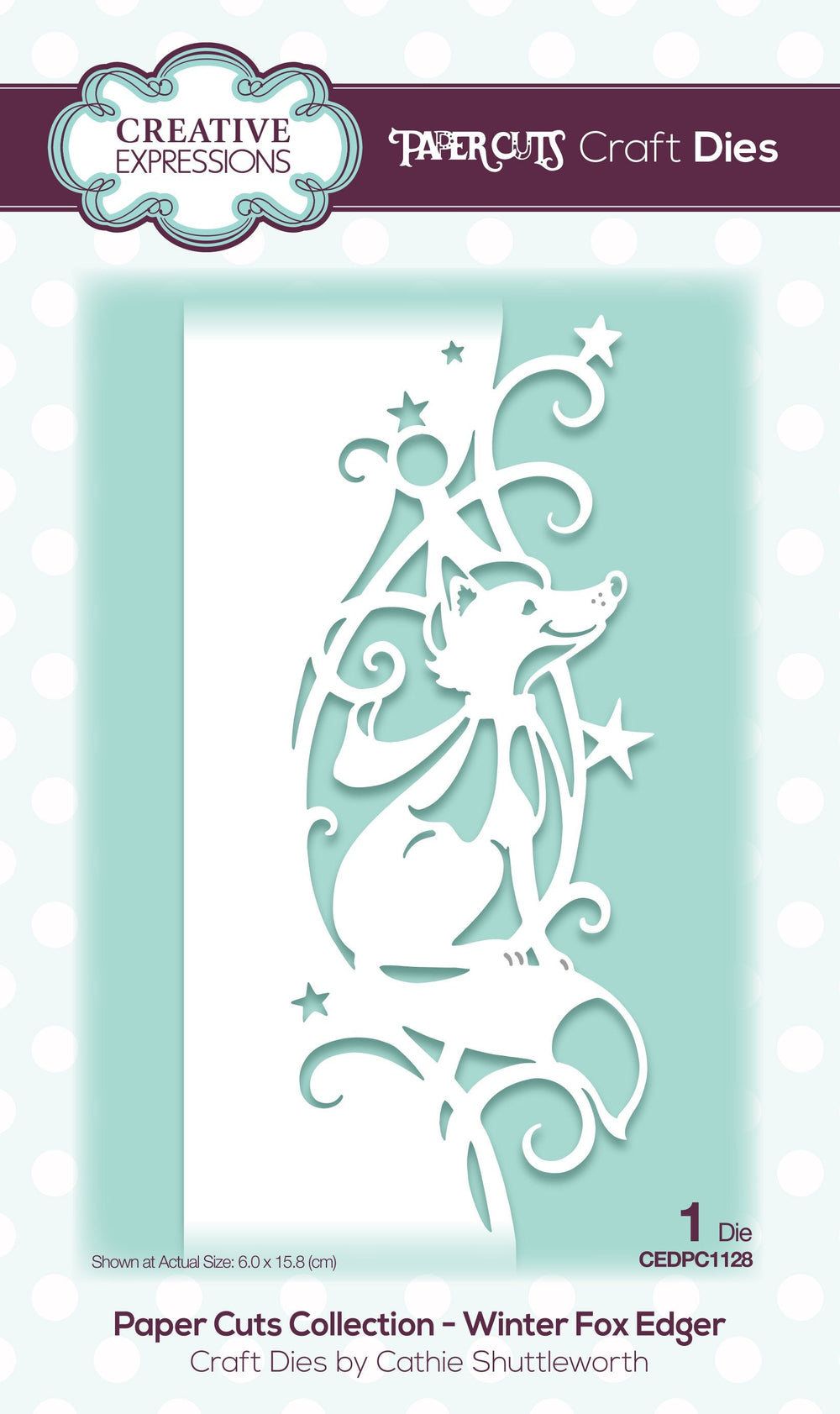 Creative Expressions Paper Cuts Edger Renard d'hiver - Matrice de découpe