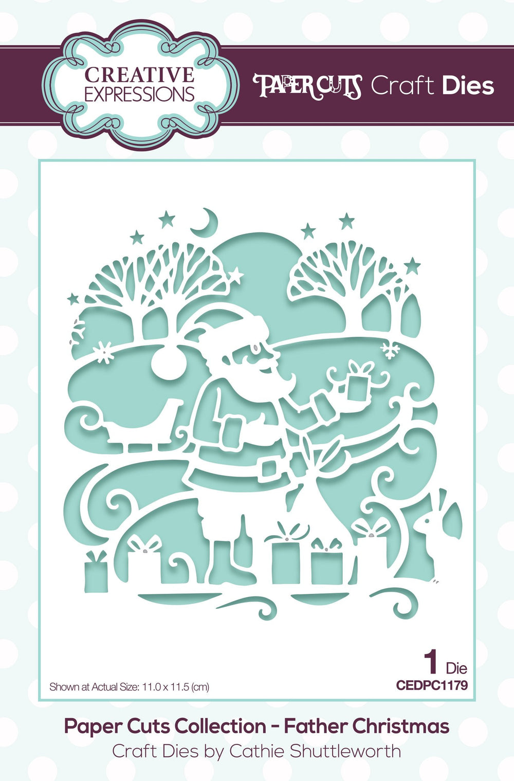 Creative Expressions Matrice de découpe « Père Noël » pour scène Paper Cuts
