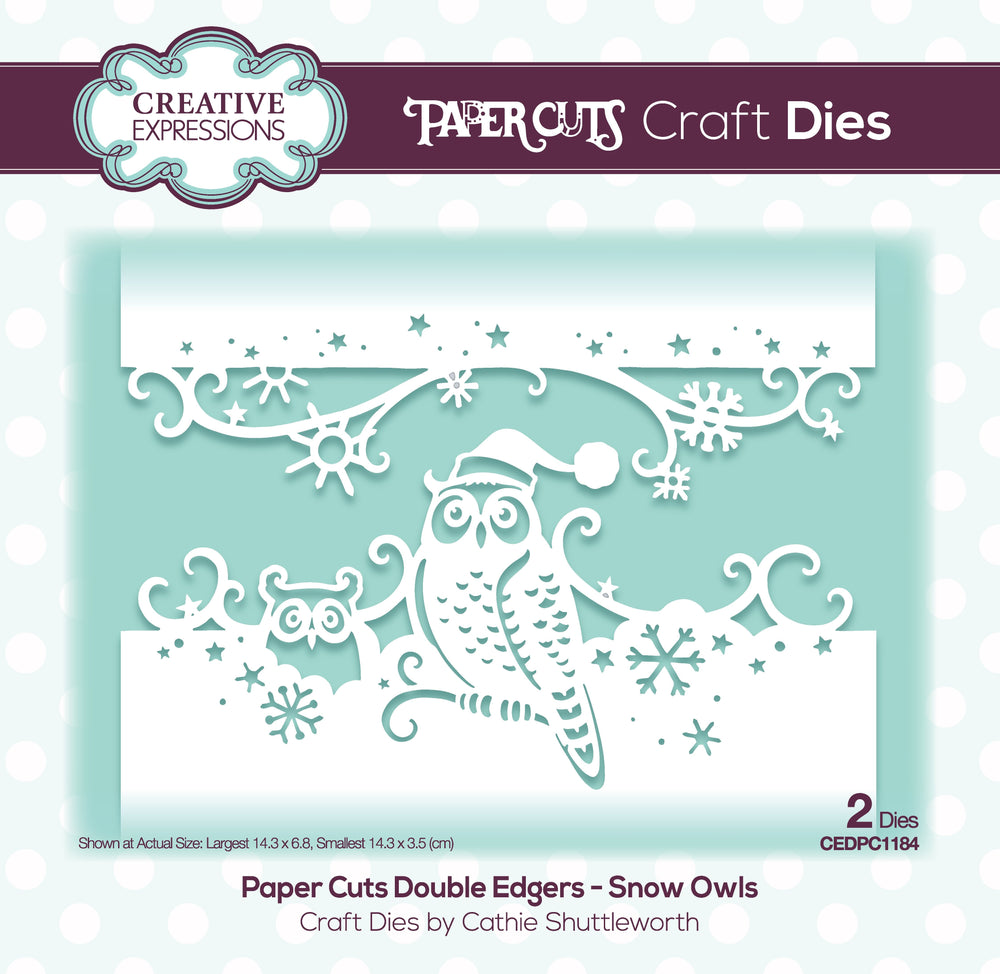 Creative Expressions Paper Cuts Snow Owls Double Edger Craft Die — Ecstasy Crafts