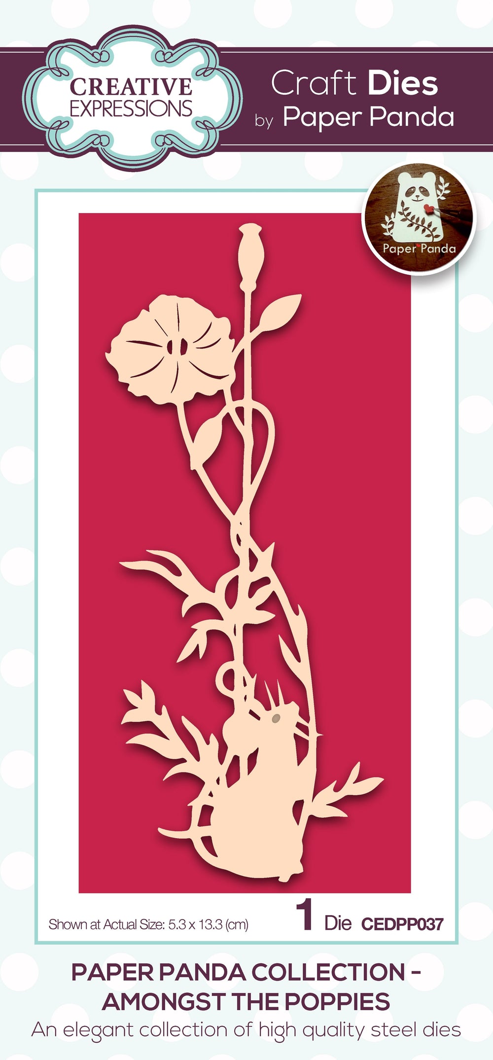 Matrices de découpe Creative Expressions Paper Panda Among The Poppies