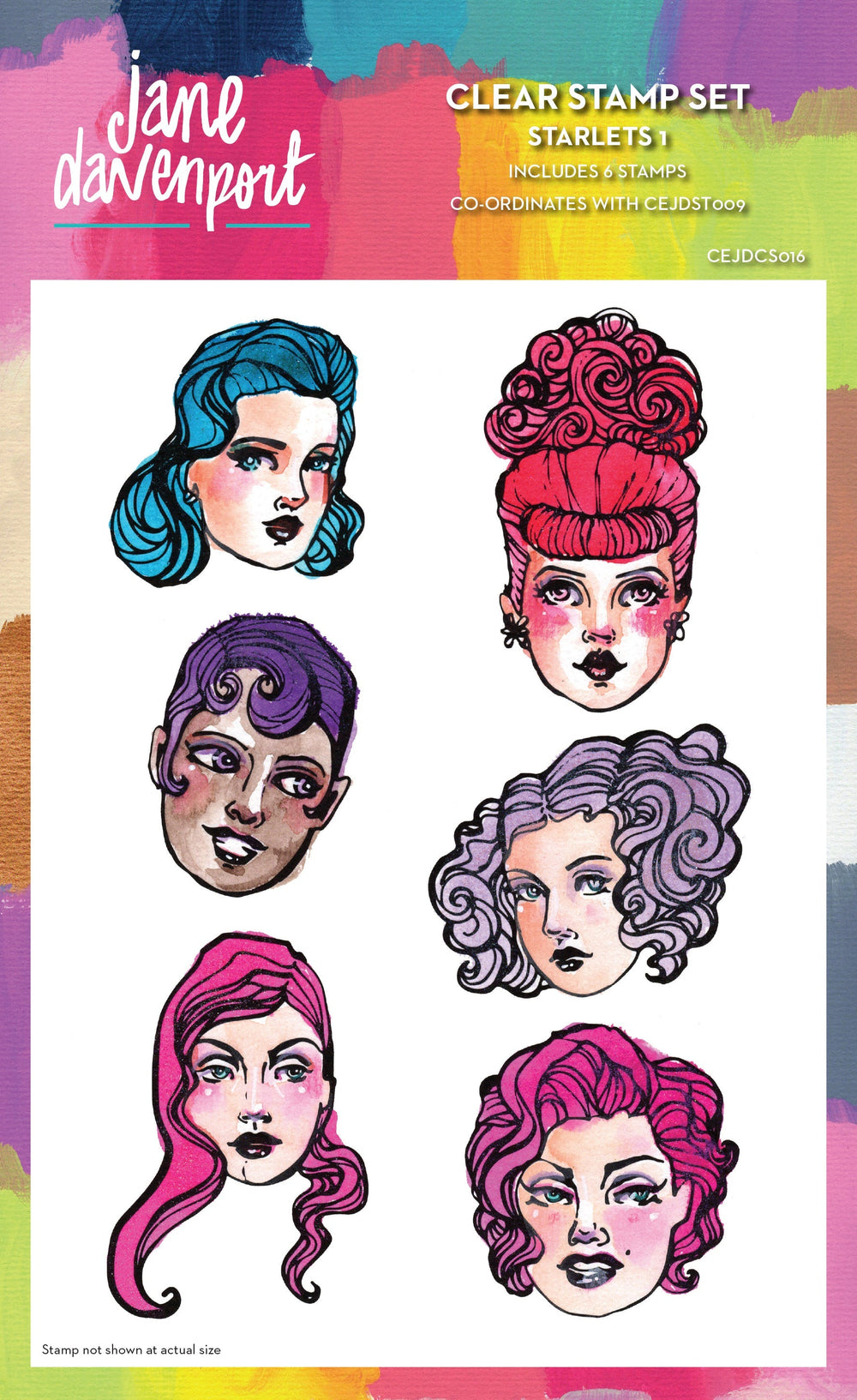 Creative Expressions Jane Davenport Starlets Lot de 1 tampons transparents 15,2 x 20,3 cm