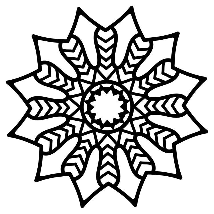 Masque Mandala Chevron Expressions Créatives