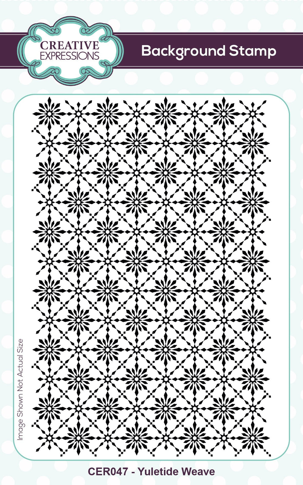 Creative Expressions Yuletide Weave 4 in x 6 in Pre Cut Rubber Stamp — Ecstasy Crafts