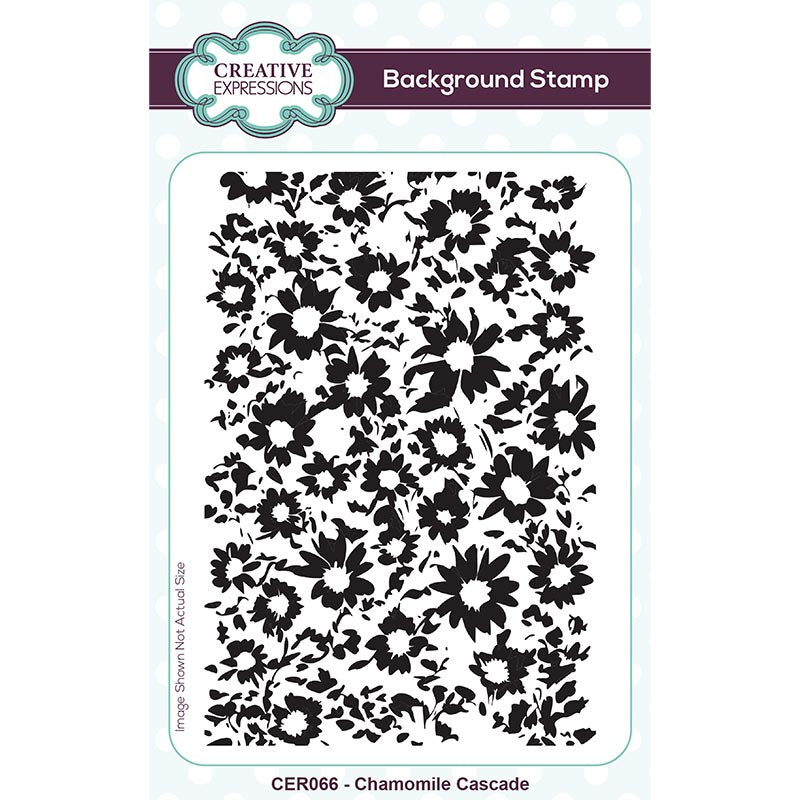 Creative Expressions Chamomile Cascade 5 1/2 in x 3 3/4 in Pre-Cut Rubber Stamp — Ecstasy Crafts