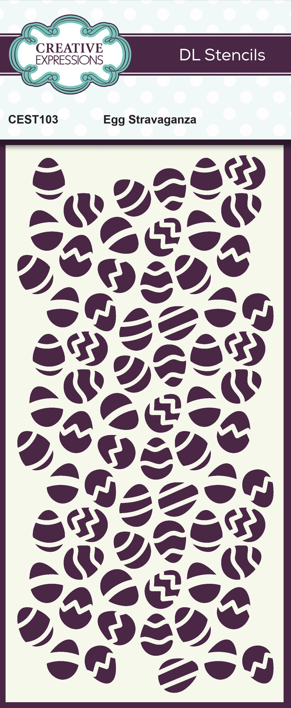 Creative Expressions Pochoir DL Egg Stravaganza 10,0 x 20,3 cm
