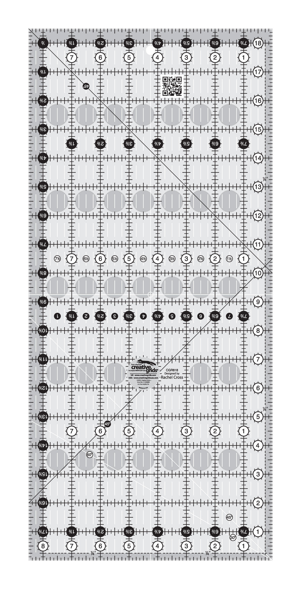 Creative Grids Quilt Ruler 8-1/2in x 18-1/2in — Cottage Quilting Ltd.