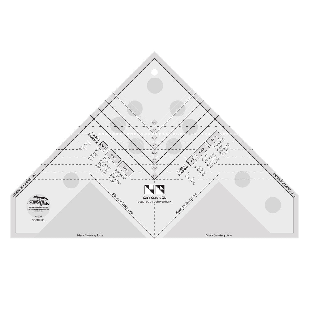 Creative Grids Cats Cradle Ruler XL — Cottage Quilting Ltd.