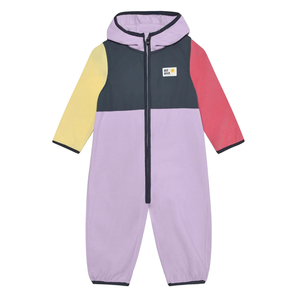Ensemble en molleton colorblock | Violet & Jaune & Rose | Color Kids