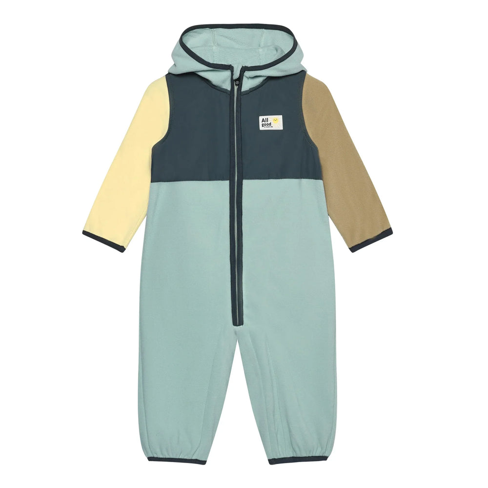 Colorblock Fleece Suit | Blue & Yellow | Color Kids