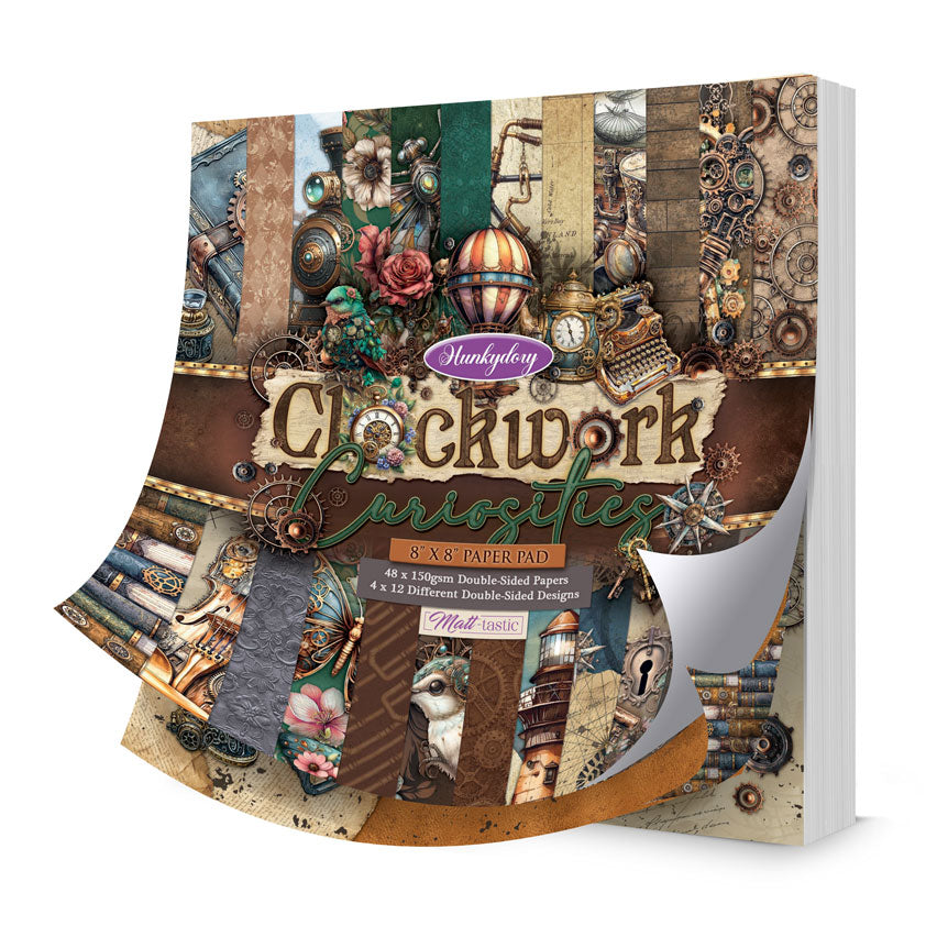Clockwork Curiosities 8" x 8" Paper Pad — Ecstasy Crafts