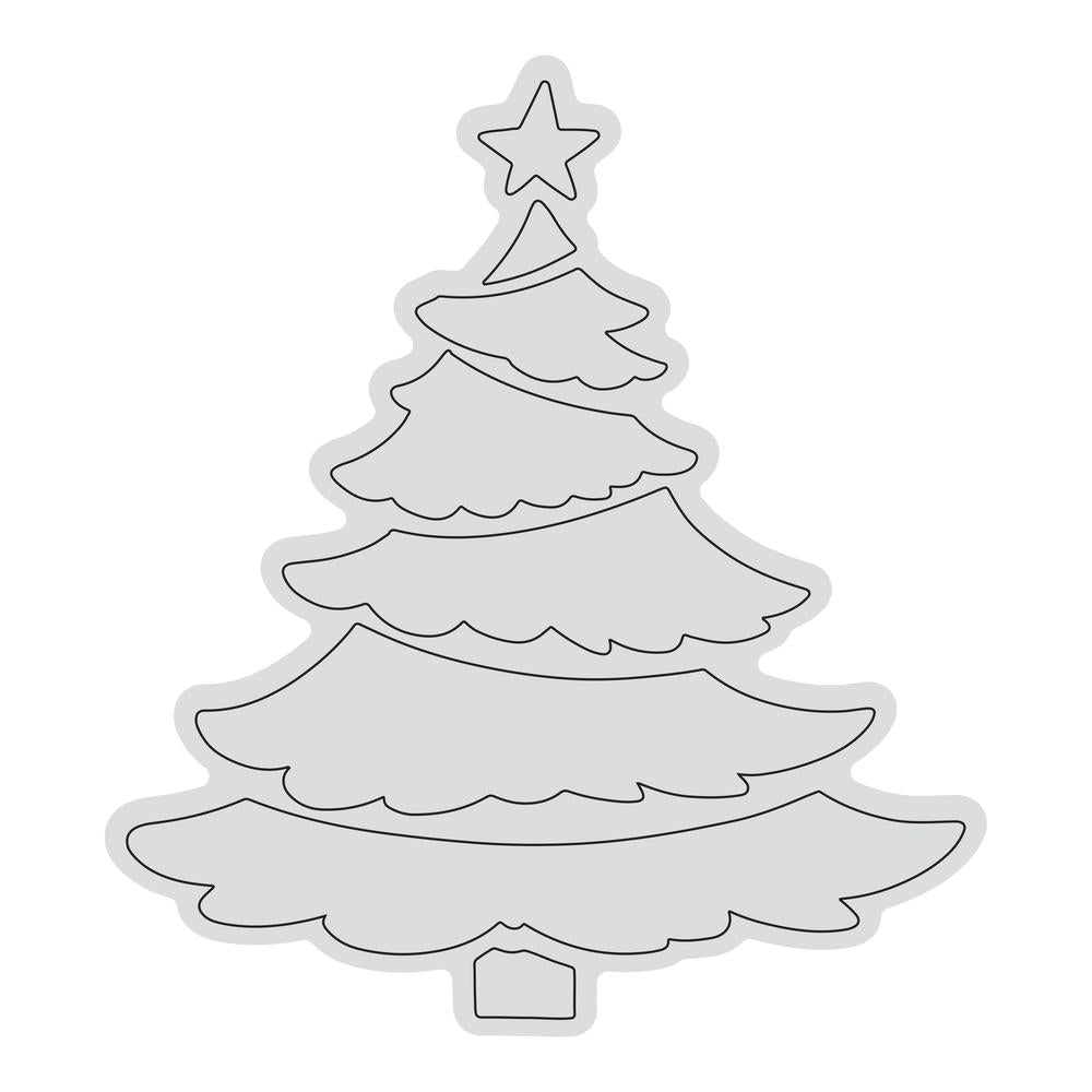 Tampon Arbre Étagé Contour (1pièce)