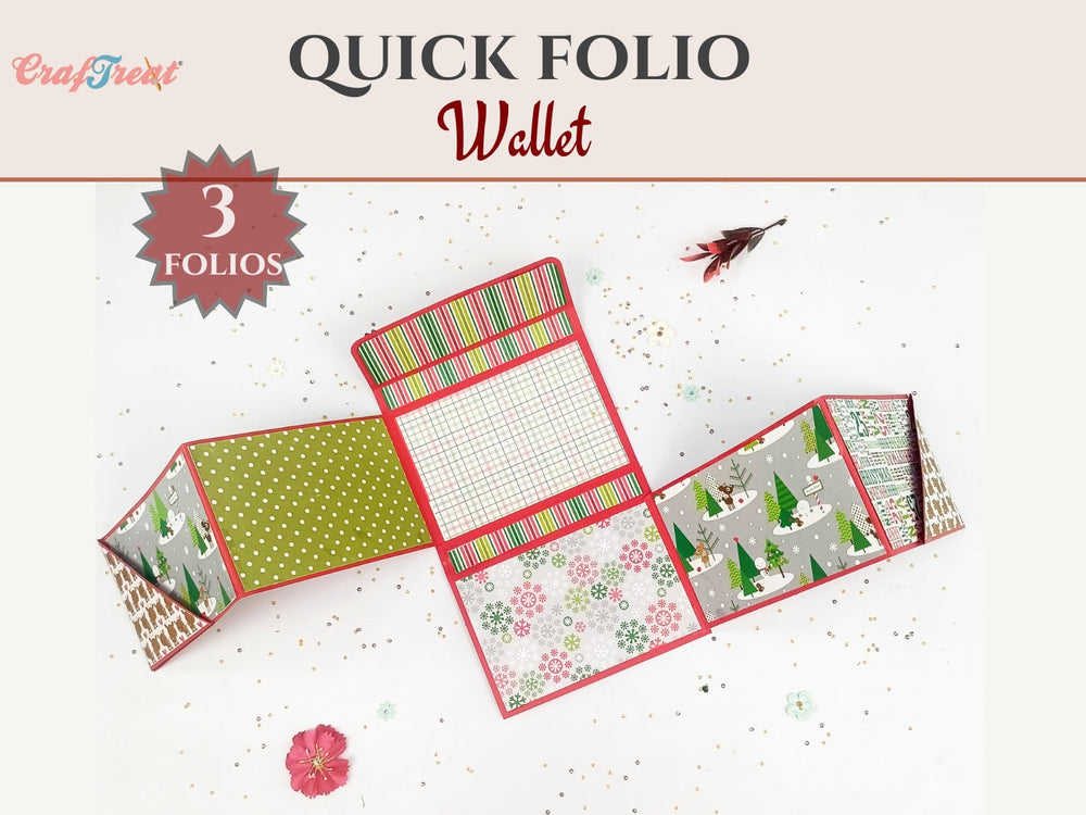 Album de Scrapbooking Vierge Craftreat Quick Folio - Portefeuille - Noir, Kraft et Blanc