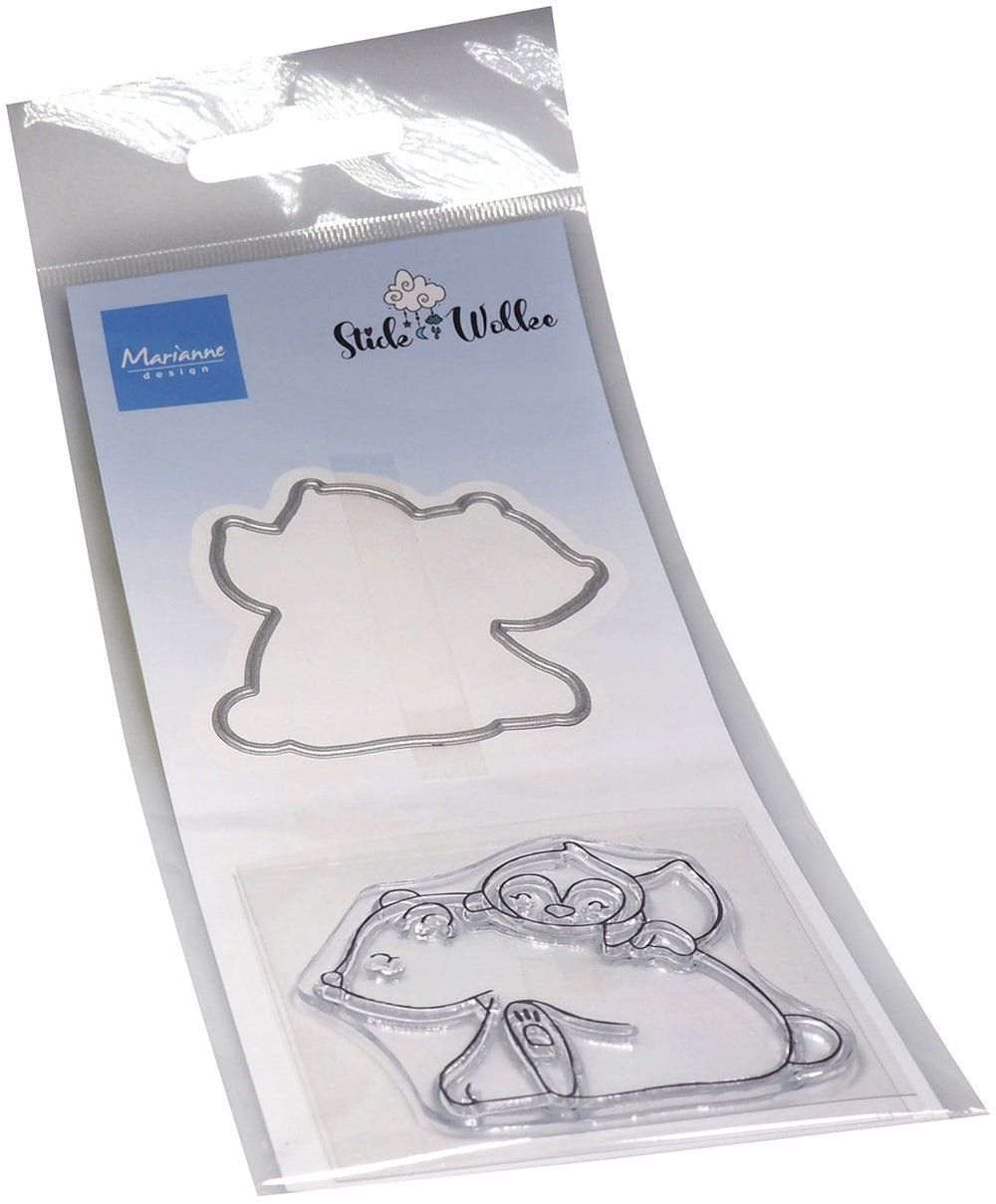 Marianne Design Stamp & Die Set - Bear & Penguin — Ecstasy Crafts