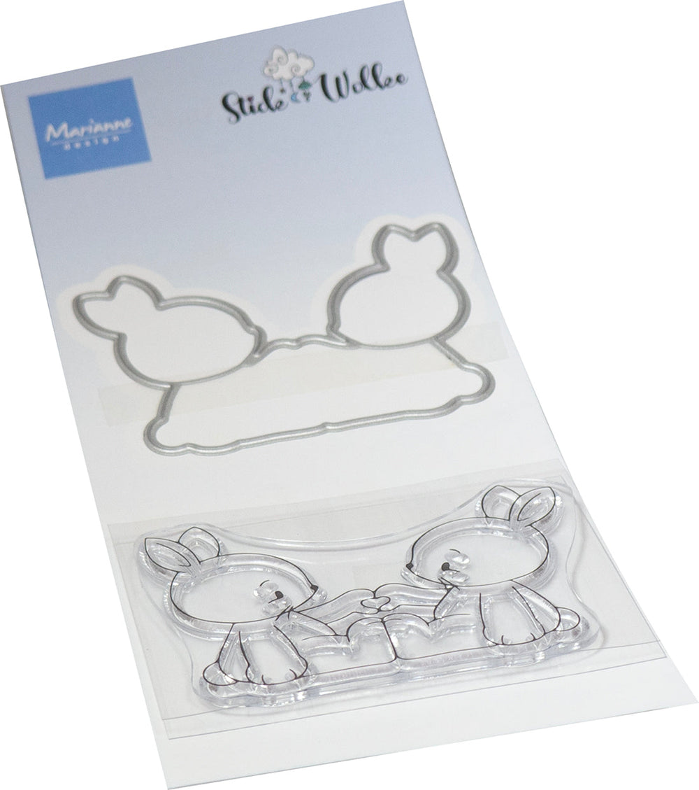 Marianne Design Tampon & Matrice de découpe - Amis Lapins