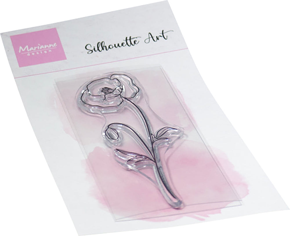 Marianne Design Clear Stamp - Silhouette Art - Coquelicot