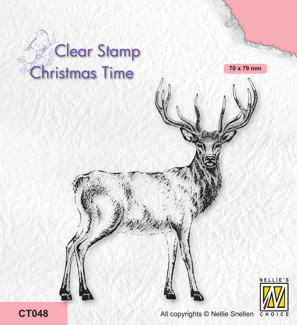 Nellie's Choice Clear Stamp - Christmas Time - Deer — Ecstasy Crafts